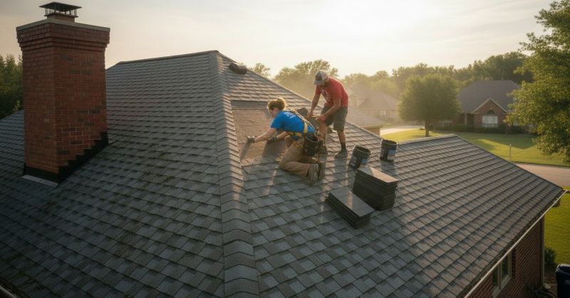 Local Roof Hail Damage Repair pros at work